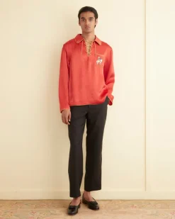 Shirts<BODE Bronco Pullover Red/Yellow