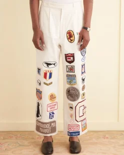 Trousers & Pants<BODE Cambridge Mcnab Trousers White/Multi