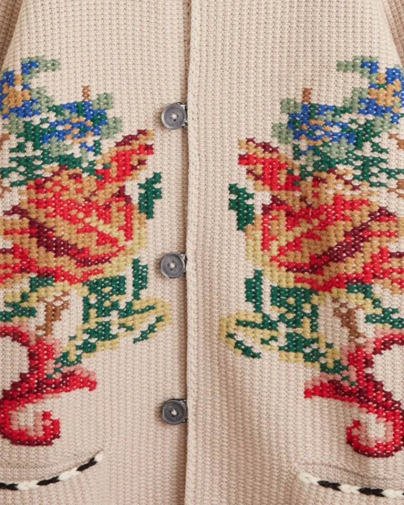 Knitwear<BODE Cape Cod Cross Stitch Jacket