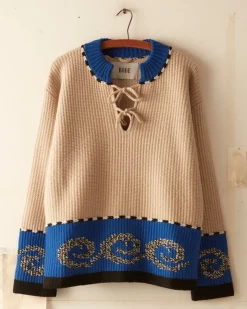 Knitwear<BODE Cape Cod Cross Stitch Pullover - Tan