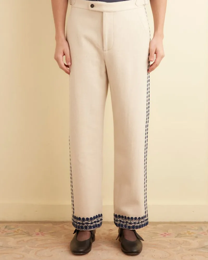 Trousers & Pants<BODE Caracalla Vine Trousers Cream