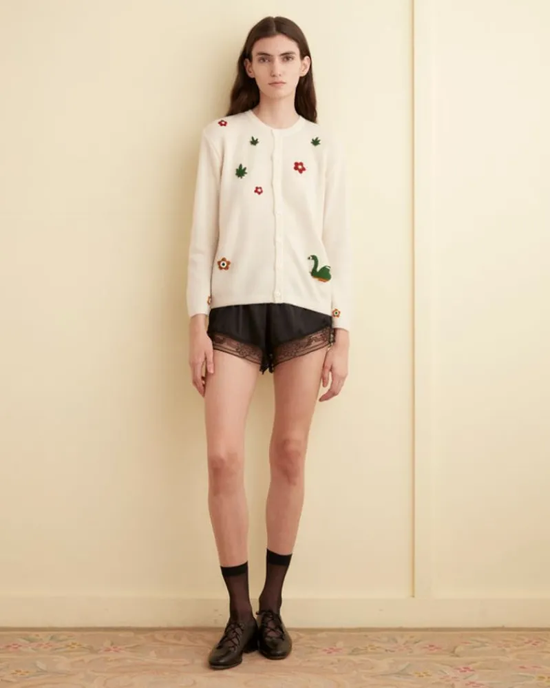 Knitwear<BODE Chatham Beaded Cardigan Cream