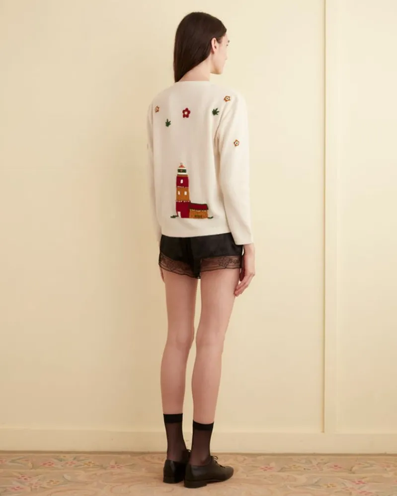 Knitwear<BODE Chatham Beaded Cardigan Cream