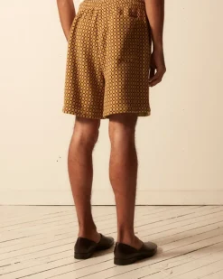 Shorts<BODE Checker Jacquard Rugby Short - Green And Maroon
