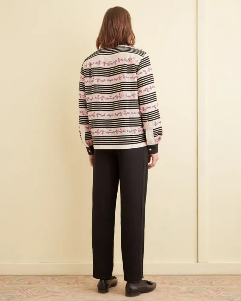 Shirts<BODE Cherry Blossom Stripe Long Sleeve Shirt Multi