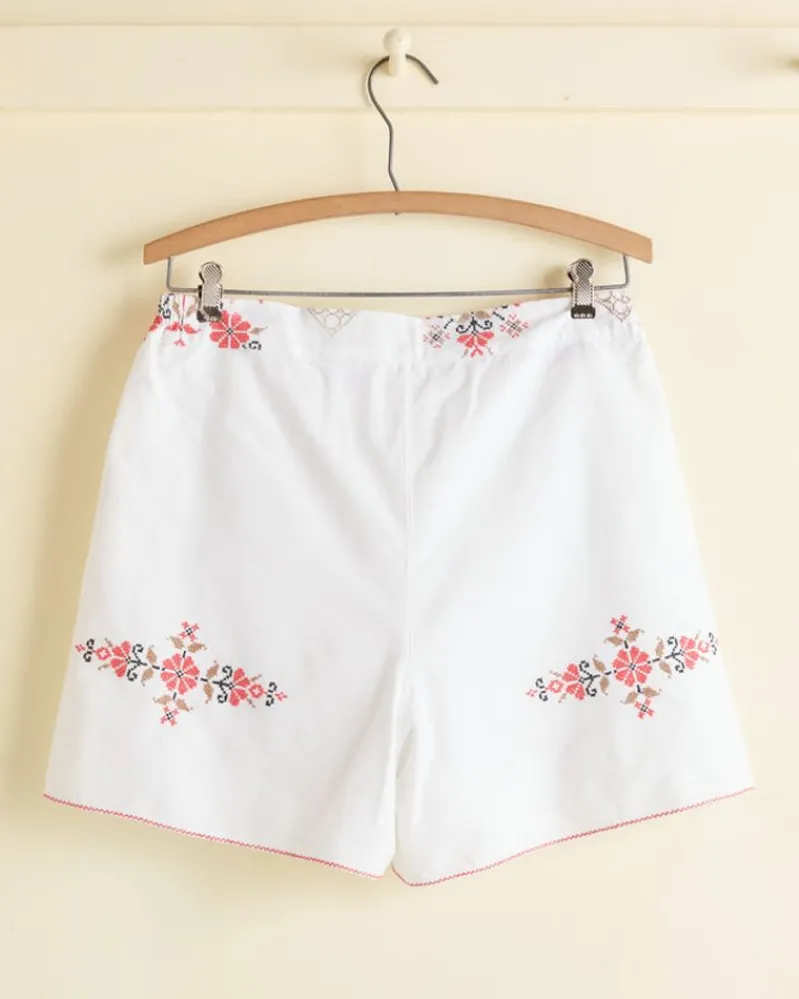 Shorts<BODE Coral Peony Boxer Shorts - S White