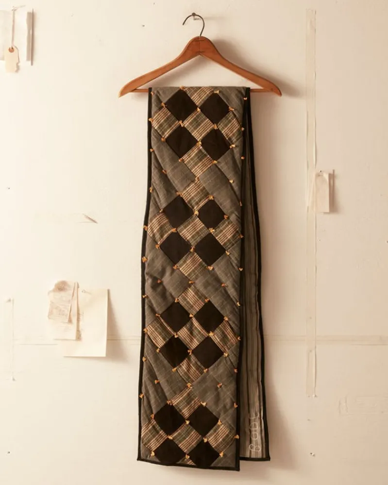 Accessories<BODE Corduroy Nine Patch Quilt Scarf