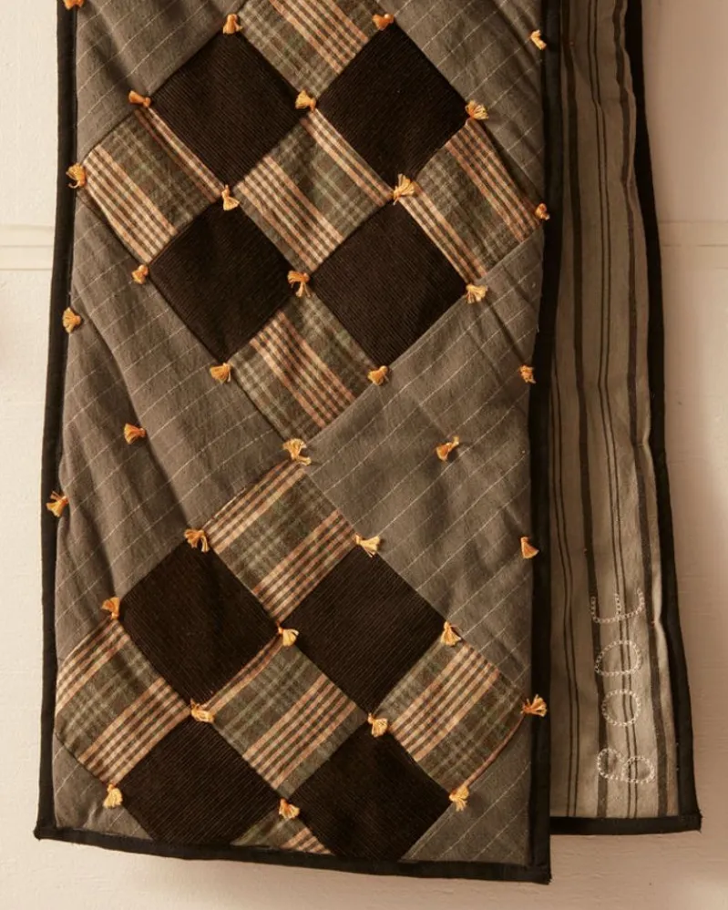 Accessories<BODE Corduroy Nine Patch Quilt Scarf