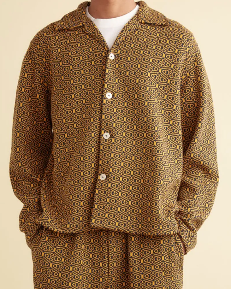 Knitwear<BODE Crescent Jacquard Louie Shirt Gold