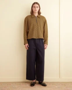 Outerwear<BODE Crescent Jacquard Quarter-Zip Gold