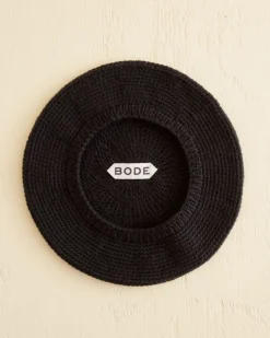 Knitwear<BODE Crochet Beret - Black