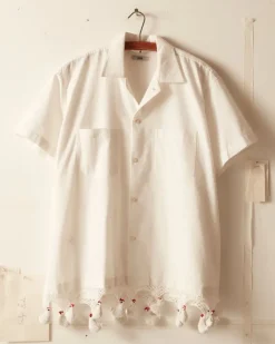 Shirts<BODE Crochet Chick Short Sleeve Shirt White