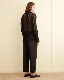 Knitwear<BODE Crochet Fringe Shirt Black