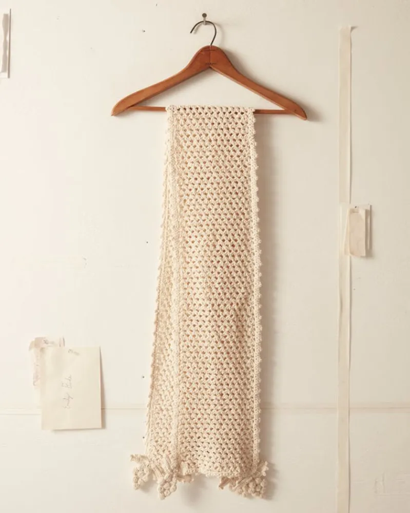 Accessories<BODE Crochet Grape Scarf - Cream