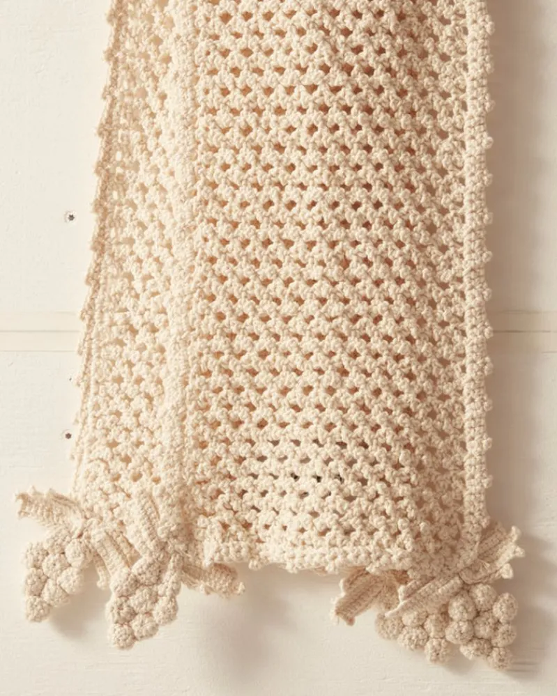 Accessories<BODE Crochet Grape Scarf - Cream