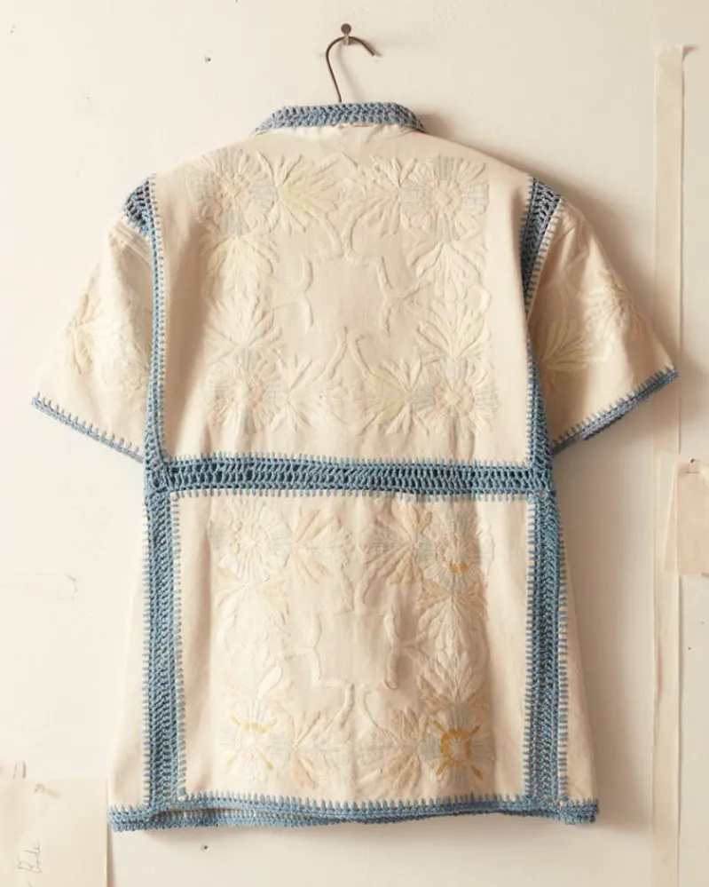 Shirts<BODE Crochet Ladderwork Short Sleeve Shirt Multi