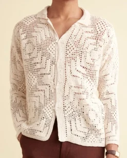 Shirts<BODE Crochet Shirt Cream