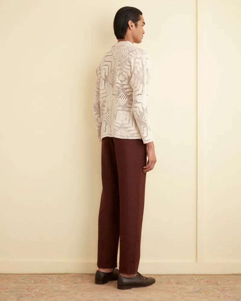 Shirts<BODE Crochet Shirt Cream