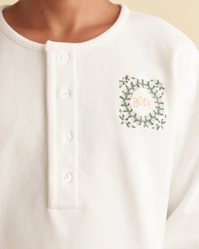 Cut & Sew<BODE Daisy Never Tell Henley Cream