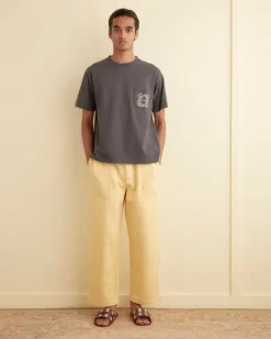 Cut & Sew<BODE Daisy Never Tell Pocket Tee Charcoal