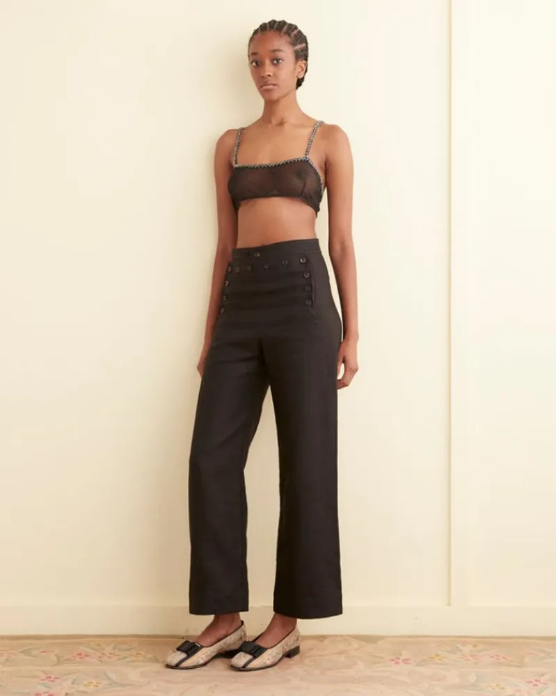 Tops<BODE Deco Beaded Jannie Bra Black