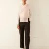Knitwear<BODE Delicate Stripe Crochet Dickie Pink