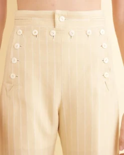 Trousers & Pants<BODE Dennis Stripe Sailor Trousers White