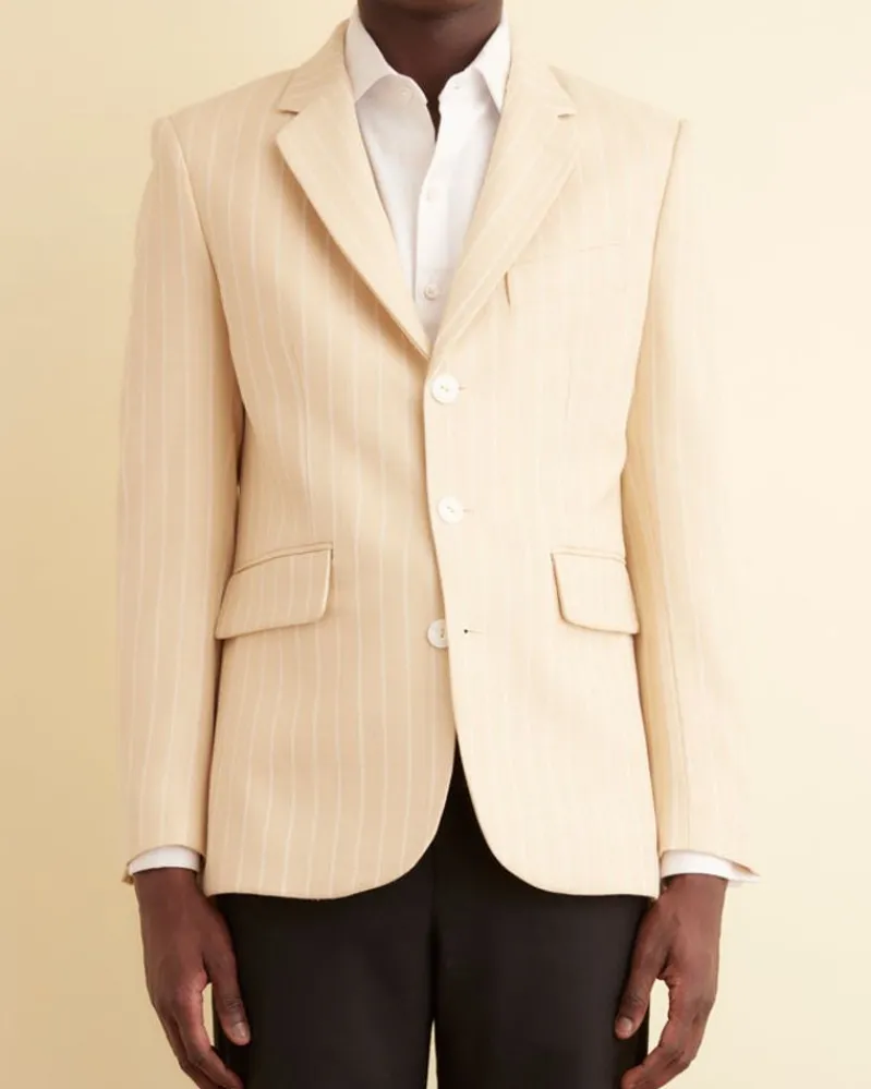 Suiting<BODE Dennis Stripe Suit Jacket White