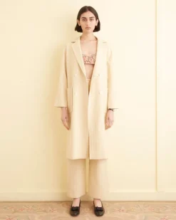 Outerwear<BODE Dennis Stripe Worcester Coat White