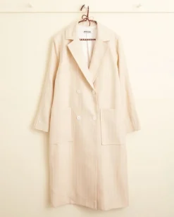 Outerwear<BODE Dennis Stripe Worcester Coat White