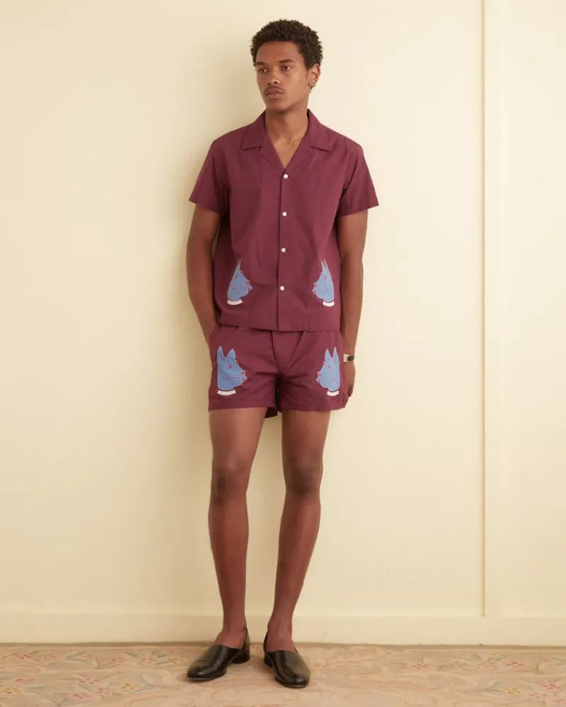 Shorts<BODE Doberman Applique Boxers Purple