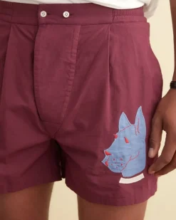 Shorts<BODE Doberman Applique Boxers Purple