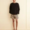 Shorts<BODE Domino Stripe Shorts Ecru/Black