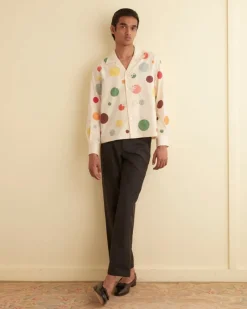 Shirts<BODE Dotted Applique Long Sleeve Shirt Cream/Multi