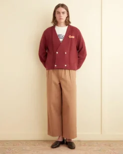 Knitwear<BODE Double-Breasted Cardigan Maroon