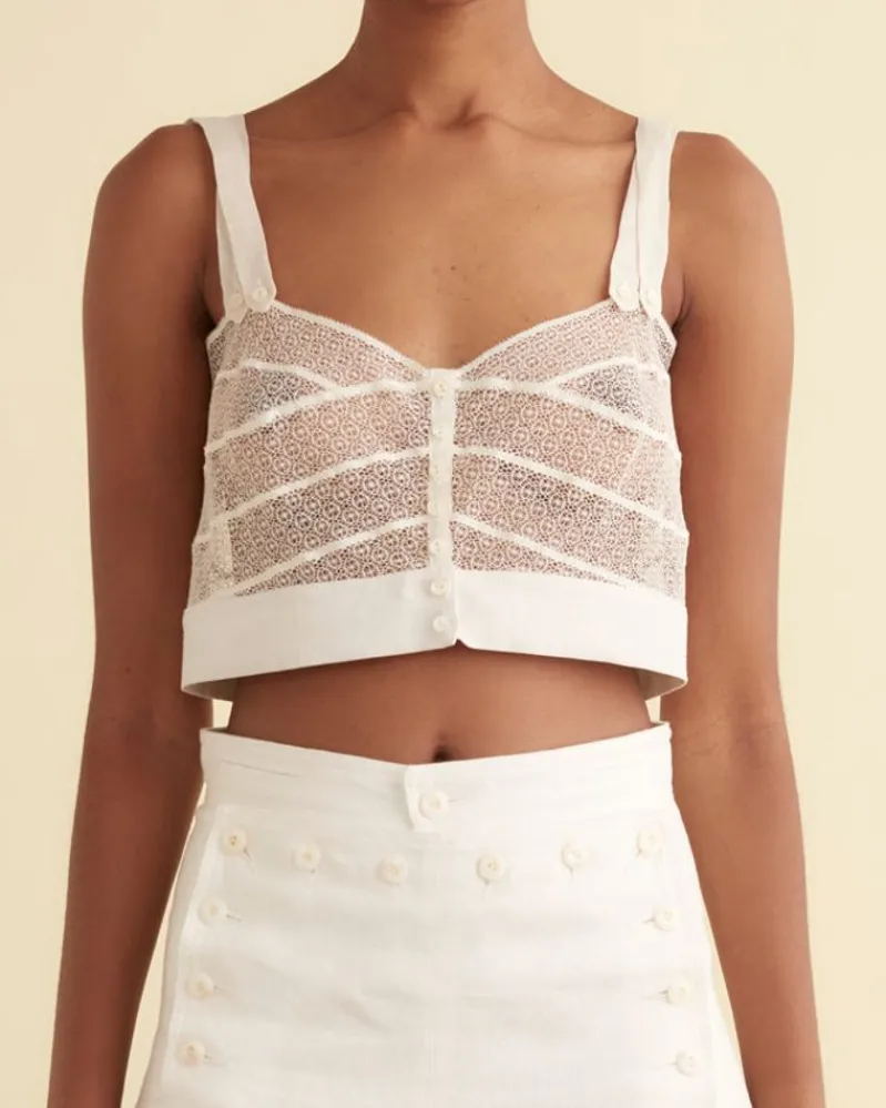 Underpinnings<BODE Duet Lace Tank White