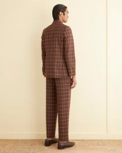 Outerwear<BODE Dunham Plaid Double-Breasted Suit Jacket Brown/Multi