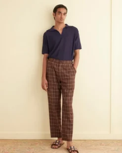 Trousers & Pants<BODE Dunham Plaid Trousers Brown/Multi