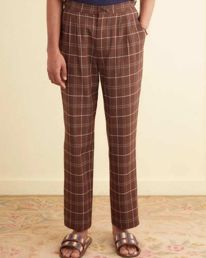 Suiting<BODE Dunham Plaid Trousers Brown/Multi