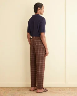 Trousers & Pants<BODE Dunham Plaid Trousers Brown/Multi