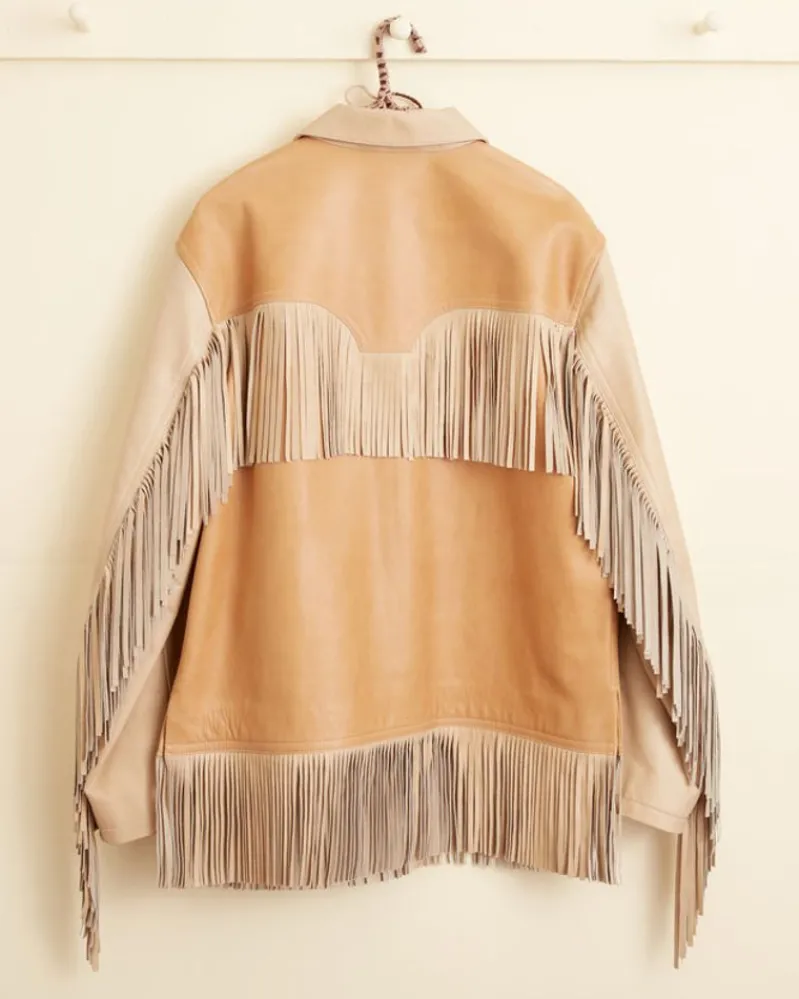 Outerwear<BODE Duo Leather Fringe Jacket Tan