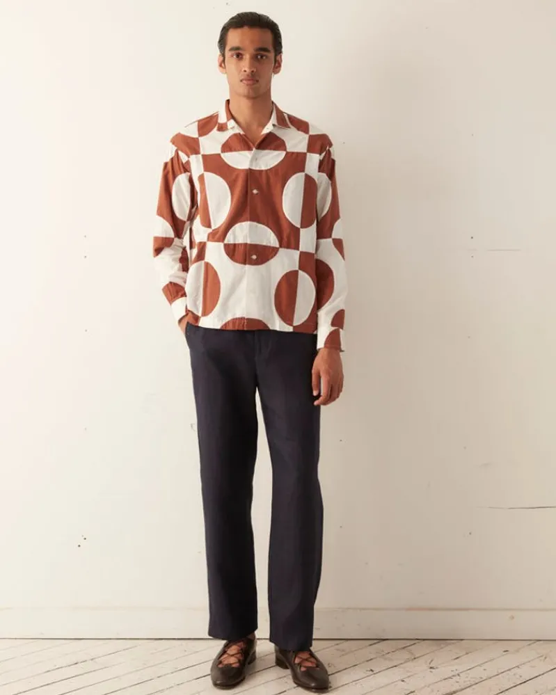 Shirts<BODE Duo Oval Patchwork Long Sleeve Shirt