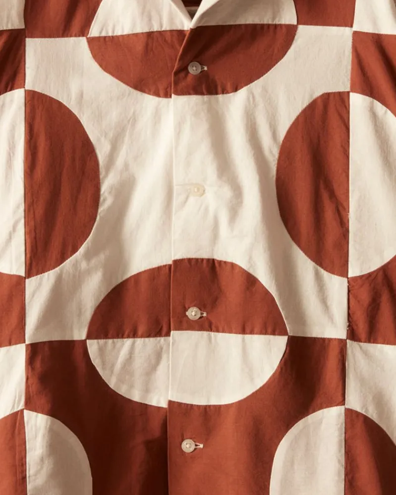 Shirts<BODE Duo Oval Patchwork Short Sleeve Shirt