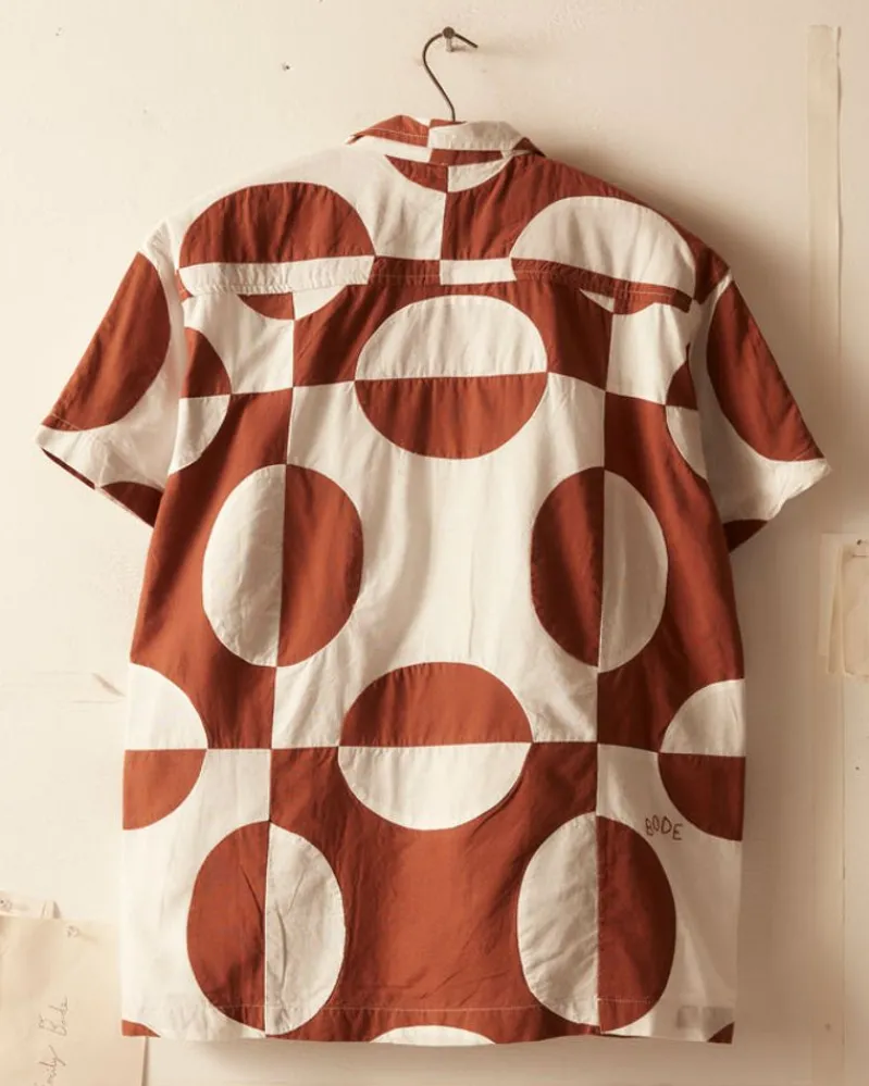 Shirts<BODE Duo Oval Patchwork Short Sleeve Shirt
