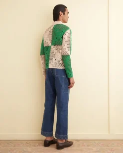 Knitwear<BODE Duotone Crochet Overshirt - Green