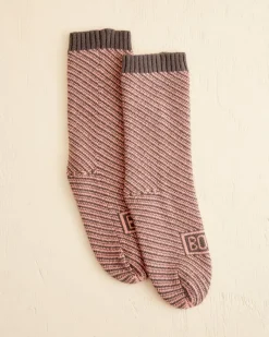 Accessories<BODE Duotone Jacquard Socks - Peach Grey