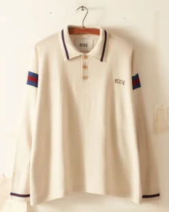 Knitwear<BODE Duotone Stripe Cycling Polo - Ecru