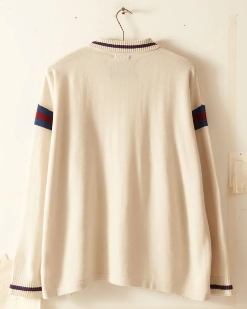 Knitwear<BODE Duotone Stripe Cycling Polo - Ecru