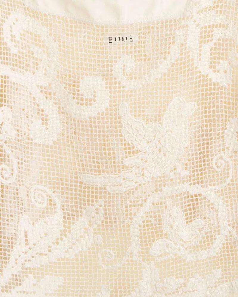 Tops<BODE Ecru Filigree Top Cream