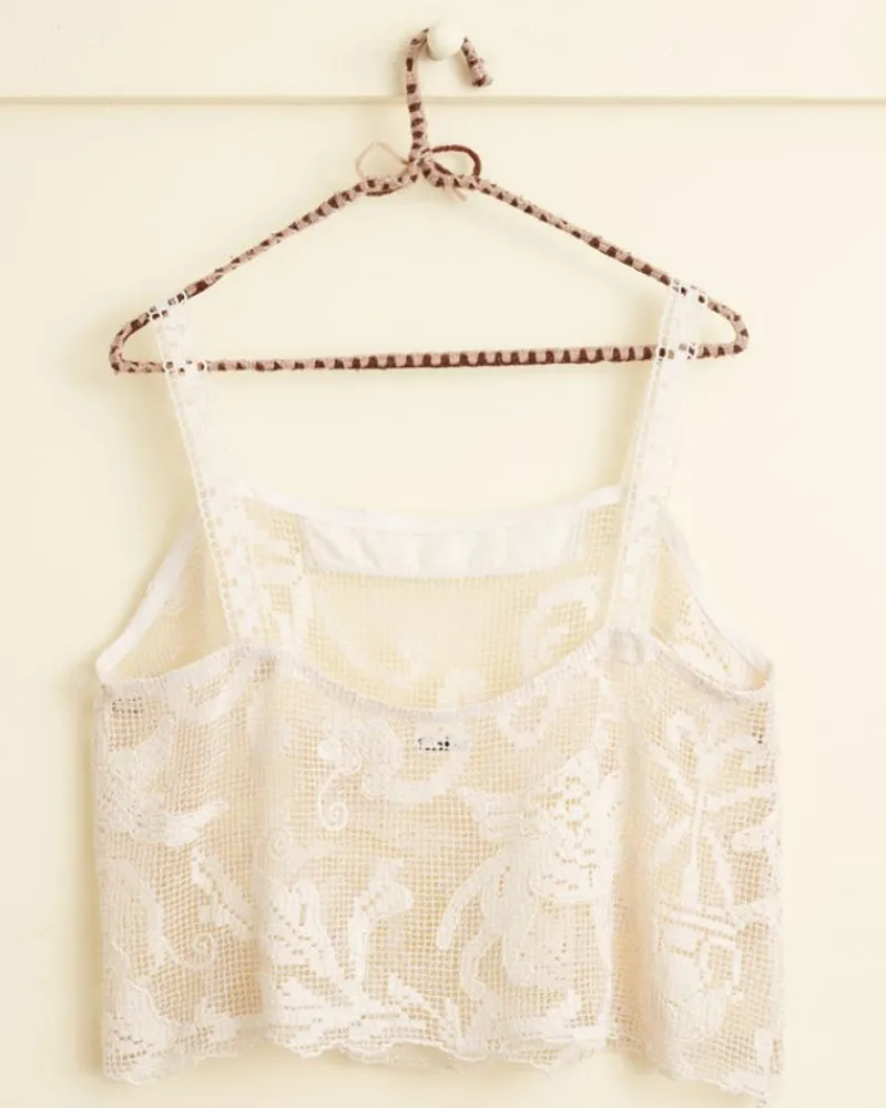 Tops<BODE Ecru Filigree Top Cream